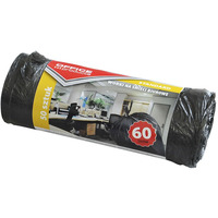 Worki na śmieci biurowe standard (HDPE) 60l 50szt. czarne OFFICE PRODUCTS 22011123-05