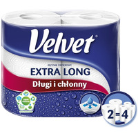 Rcznik Velvet Extra Long Biay 2 rolki 100% celuloza