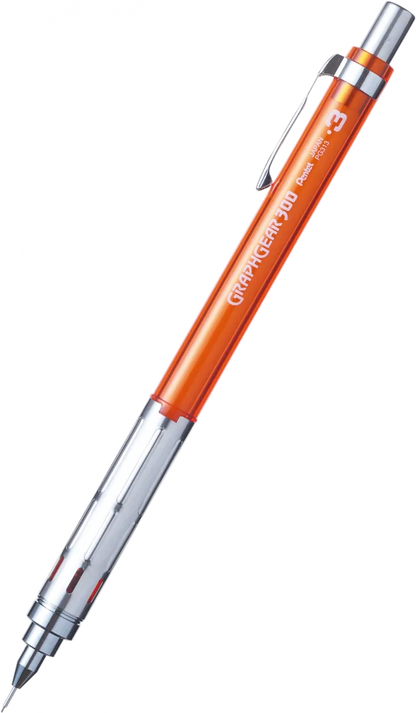 Owek automatyczny Pentel 0, 3 mm GRAPHGEAR 300 transparentny pomaraczowy PG313-TFX