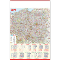 Kalendarz Plakatowy B-1, P20 - MAPA 2024 TELEGRAPH