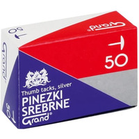 Pinezki srebrne plastikowe 50szt 110-1636 GRAND