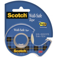 Tama klejca SCOTCH Wall-Safe, bezpieczna dla cian, na podajniku, 19mm, 16, 5m, transparentna