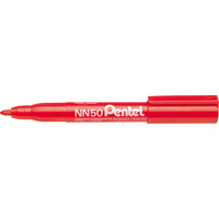 Marker permanentny NN50 czerwony okrga kocwka PENTEL