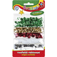 Confetti cekinowe kka na blistrze - mix 5 wzorw witecznych 1000 sztuk ASTRA, 335116007