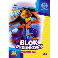 Blok rysunkowy ASTRA A4 120g, biay 20kartek 106111001