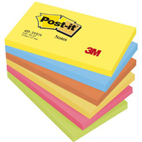Bloczek samoprzylepny POST-IT (655-TFEN), 127x76mm, 6x100 kart., paleta energetyczna