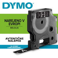 Tama DYMO D1 - 12 mm x 7 m, biay / czarny S0720610 do drukarek etykiet