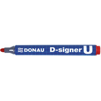 Marker permanentny DONAU D-Signer U, okrgy, 2-4mm (linia), czerwony