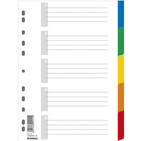 Przekadki DONAU, PP, A4, 225x297mm, 5+1 kart, mix kolorw
