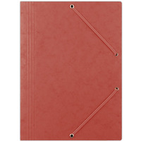 Teczka z gumk� DONAU, preszpan, A4, 390gsm, 3-skrz., czerwona