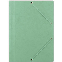 Teczka z gumk� DONAU, preszpan, A4, 390gsm, 3-skrz., zielona