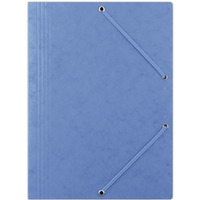 Teczka z gumk� DONAU, preszpan, A4, 390gsm, 3-skrz., niebieska