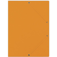 Teczka z gumk� DONAU, preszpan, A4, 390gsm, 3-skrz., pomara�czowa