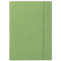 Teczka z gumką DONAU, karton, A4, 400gsm, 3-skrz., zielona w kratę