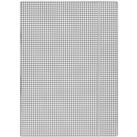 Teczka z gumką DONAU, karton, A4, 400gsm, 3-skrz., biała w kratę