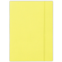 Teczka z gumk� DONAU, karton, A4, 400gsm, 3-skrz., ��ta w krat�