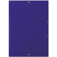 Teczka z gumk� DONAU, karton, A4, 400gsm, 3-skrz., niebieska