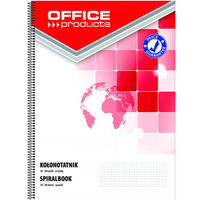 Koonotatnik OFFICE PRODUCTS, A5, w kratk, 80 kart., 60-80gsm, perforacja