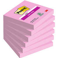 Karteczki samoprzylepne POST-IT? Super Sticky (654-6SS-PO), 76x76mm, 1x90 kartek, rowe
