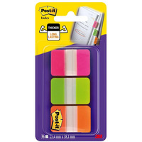 Zakadki indeksujce POST-IT? do archiwizacji (686-PGOEU), PP, silne, 38x25mm, 3x22 kart., mix kolorw