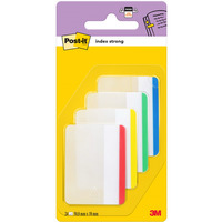 Zakadki indeksujce POST-IT? do archiwizacji (686-F1), PP, proste, 50, 8x38, 1mm, 4x6 kart., mix kolorw