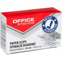 Spinacze okrge OFFICE PRODUCTS, 50mm, 100szt., srebrne