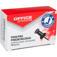 Pinezki beczuki OFFICE PRODUCTS, 100szt., mix kolorw