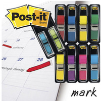 Zestaw promocyjny zakadek POST-IT? (683-VAD1), PP, 11, 9x43, 2mm, 8x20/ strzaka 2x20 kart., mix kolorw, 2 opak