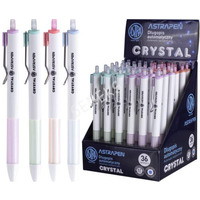 Dugopis automatyczny Astra Pen Crystal white, display 36 sztuk, 201120004