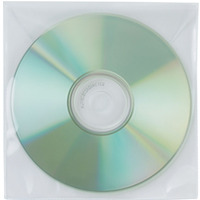 Koperty na pyty CD/DVD Q-CONNECT, 50szt., transparentny
