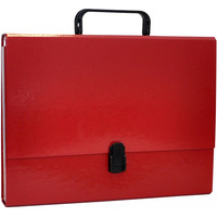 Teczka-pudeko OFFICE PRODUCTS, PP, A4/5cm, z rczk i zamkiem, bordowa