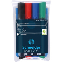 Zestaw markerw do tablic SCHNEIDER Maxx 293, 2-5mm, 4 szt., miks kolorw