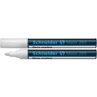 Marker kredowy SCHNEIDER Maxx 265 Deco, okrgy, 2-3mm, biay