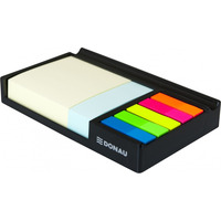 Przybornik z szufladką na karteczki i zakładki DONAU, 164x104x24mm, czarny