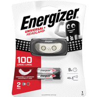 Latarka czoowa ENERGIZER Headlight Universal 3 Led + 3szt. baterii AAA, czarna