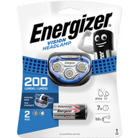 Latarka czoowa ENERGIZER Headlight Vision + 3szt. baterii AAA, niebieska