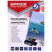 Folia do laminowania OFFICE PRODUCTS, A5, 2x100mikr., byszczca, 100szt., transparentna