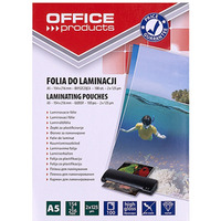 Folia do laminowania OFFICE PRODUCTS, A5, 2x125mikr., byszczca, 100szt., transparentna