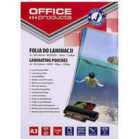 Folia do laminowania OFFICE PRODUCTS, A3, 2x80mikr., byszczca, 100szt., transparentna