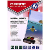 Folia do laminowania OFFICE PRODUCTS, A3, 2x125mikr., byszczca, 100szt., transparentna