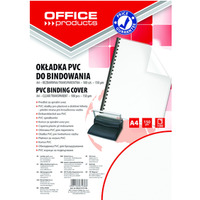 Okadki do bindowania OFFICE PRODUCTS, PVC, A4, 150mikr., 100szt., transparentne