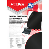 Okadki do bindowania OFFICE PRODUCTS, karton, A4, 250gsm, byszczce, 100szt., czarne