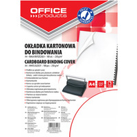 Okadki do bindowania OFFICE PRODUCTS, karton, A4, 250gsm, byszczce, 100szt., biae