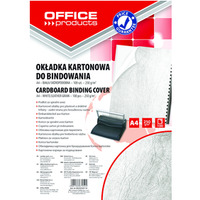 Okadki do bindowania OFFICE PRODUCTS, karton, A4, 250gsm, skropodobne, 100szt., biae