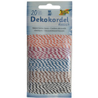 Sznurek dwukolorowy FOLIA PAPER Classic, 20m, 5 kolorw, twin-mix