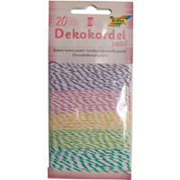 Sznurek dwukolorowy FOLIA PAPER Pastel, 20m, 5 kolorw, twin-mix