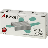 Zszywki REXEL nr 16, 24/6, 1000szt., srebrne