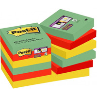 Karteczki samoprzylepne POST-IT? Super Sticky (622-12SSMAR-EU), 47, 6x47, 6mm, 12x90 kart., paleta Marrakesz