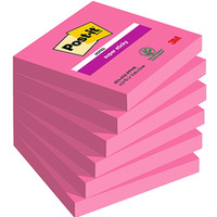 Karteczki samoprzylepne POST-IT? Super sticky, (654-6SS-PNK), 76x76mm, 1x90 kart., fuksja