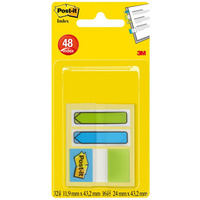 Zakadki indeksujce POST-IT? do archiwizacji (680-684A-EU), PP, 2x16 straek 11, 9x43, 2mm + 16 zakadek 23, 8x43, 2mm, morskie kol